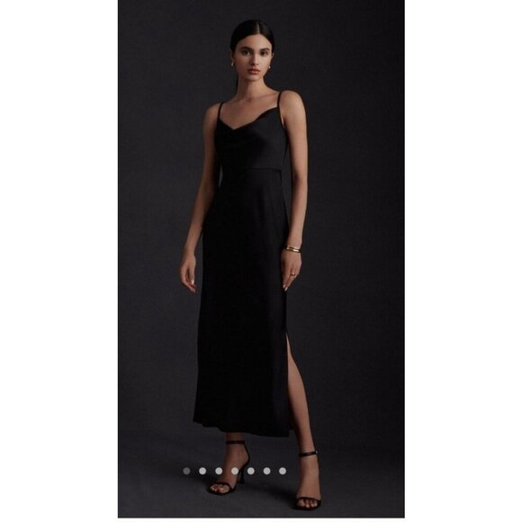 BHLDN Cali Satin Charmeuse Midi Dress - Picture 2 of 7